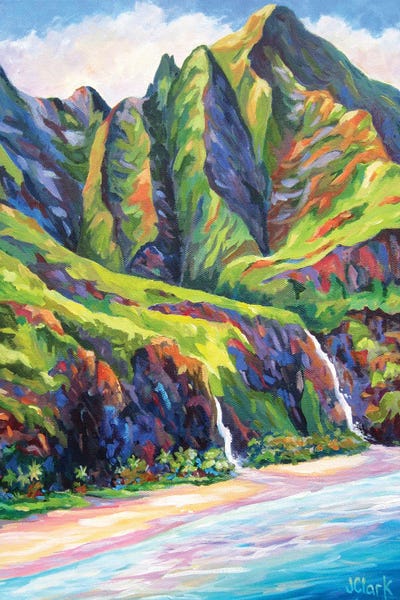 Napali Coast - Evening Colors by John Clark canvas print