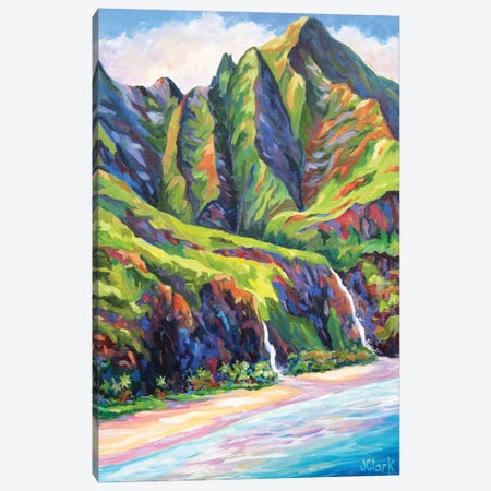 Napali Coast - Evening Colors Canvas Print #ARK46} by John Clark Canvas Art Print
