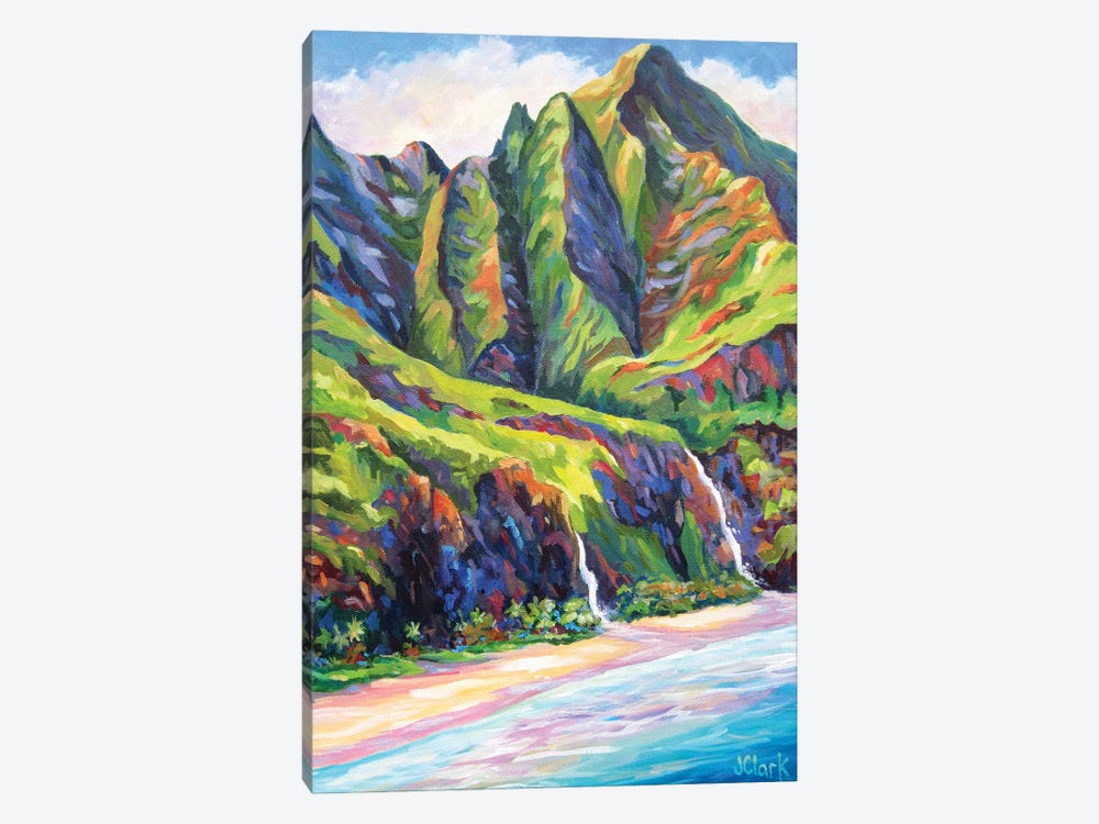 Napali Coast - Evening Colors by John Clark 1-piece Canvas Art Print