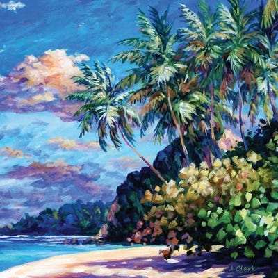 Beach At Ortoire by John Clark canvas print