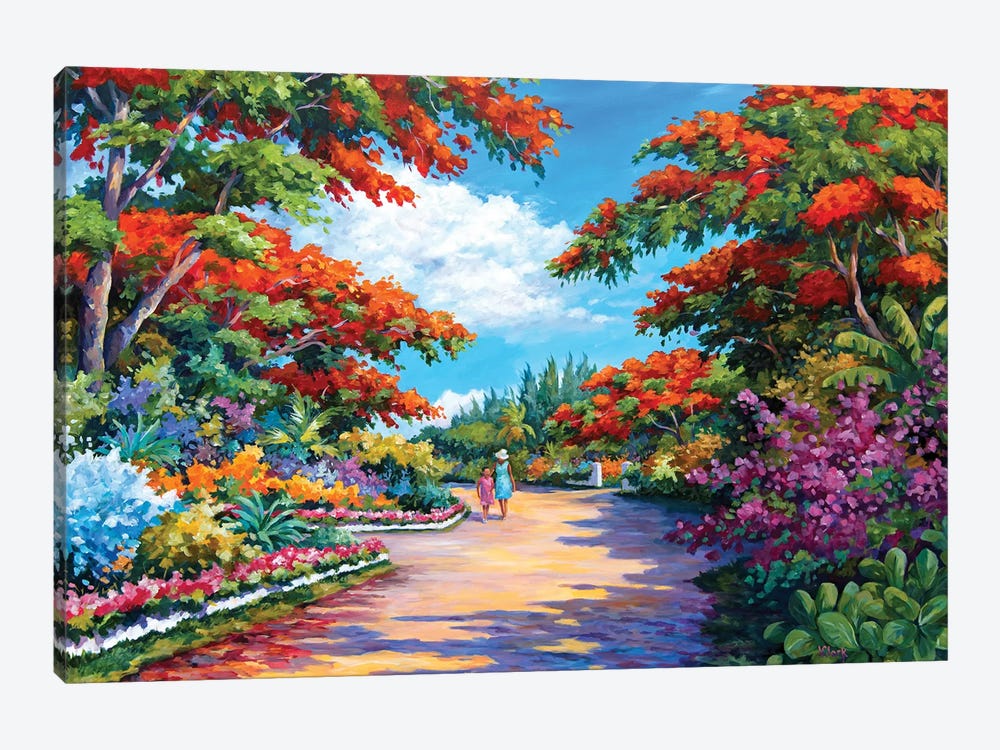 The Red Trees Of Savannah by John Clark 1-piece Canvas Print