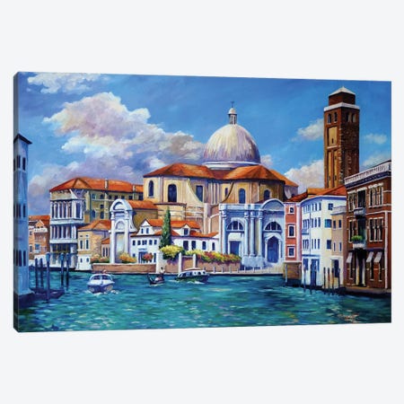 Santa Maria Della Salute - Venice Canvas Print #ARK5} by John Clark Canvas Wall Art