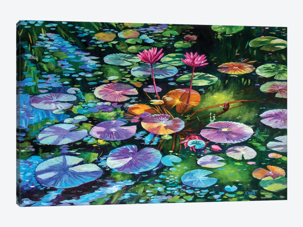 Water Lilies by John Clark 1-piece Canvas Art Print