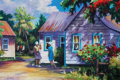 Tidying The Yard by John Clark canvas print