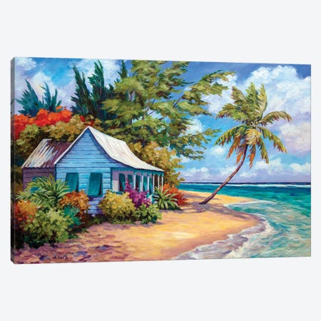 Cottage At The Water's Edge Canvas Print #ARK72} by John Clark Canvas Art Print