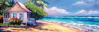 Cottage On The Beach by John Clark framed canvas print