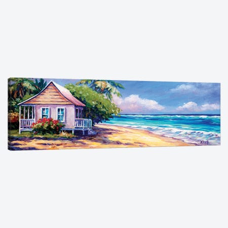 Cottage On The Beach Canvas Print #ARK74} by John Clark Canvas Wall Art