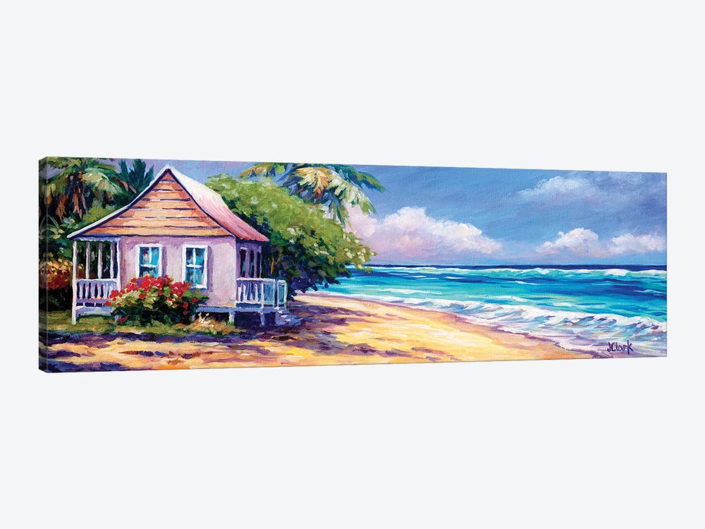 Cottage On The Beach by John Clark 1-piece Canvas Wall Art