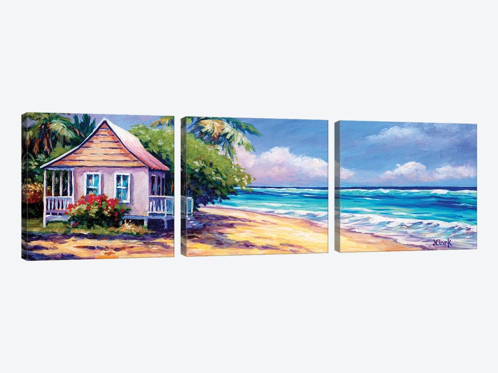 Cottage On The Beach by John Clark 3-piece Canvas Artwork