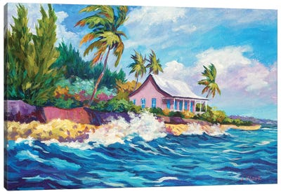 Cottage At Prospect Reef Canvas Art Print - Caribbean Art