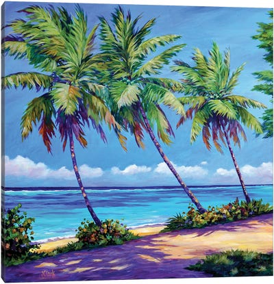 At The Island's End Canvas Art Print - Palm Tree Art