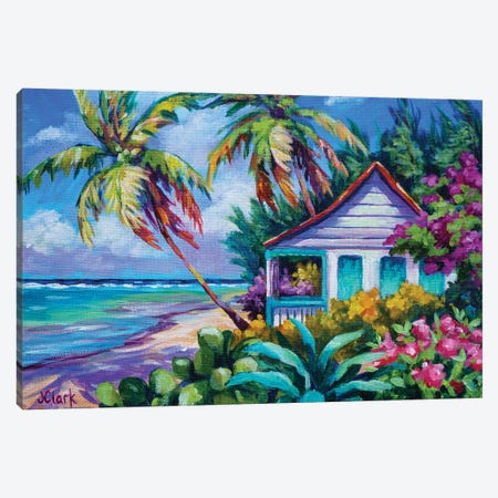 Tropical Garden Cottage Canvas Print #ARK78} by John Clark Art Print
