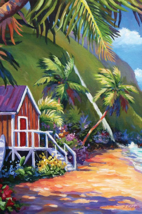 Surf Shack And Shadows by John Clark wall art