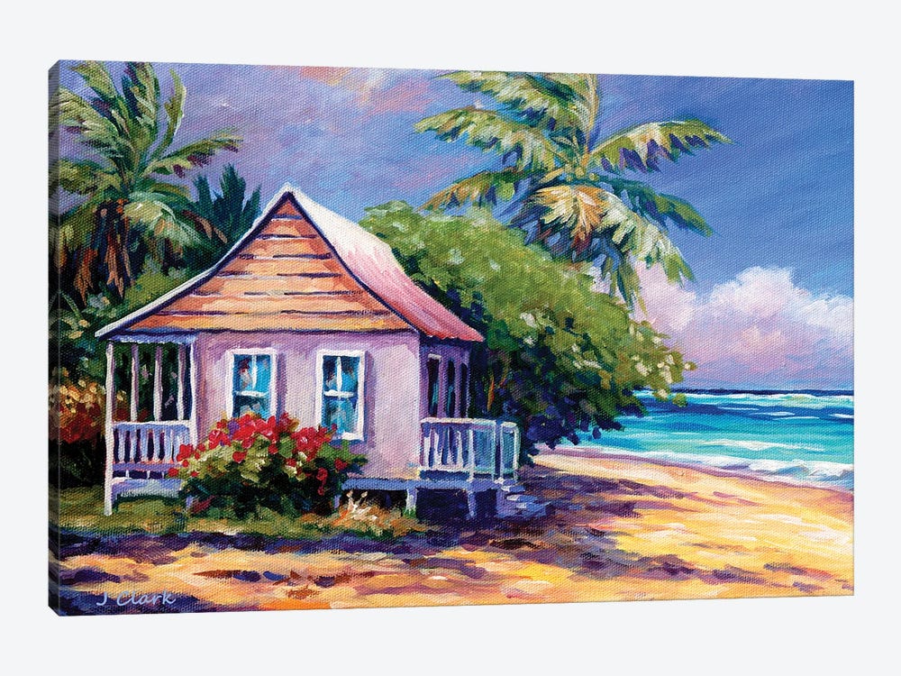Caribbean Cottage by John Clark 1-piece Canvas Print