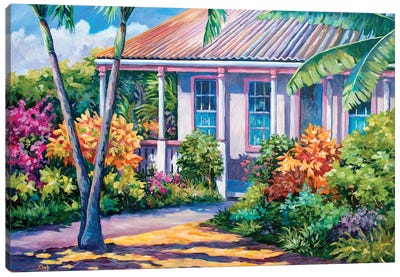 Colors In A Cayman Yard Canvas Art Print