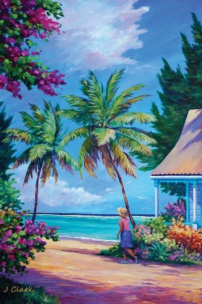 Walking Home by John Clark framed canvas print