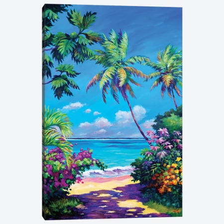 Ocean View With Breadfruit Tree Canvas Print #ARK98} by John Clark Canvas Art Print