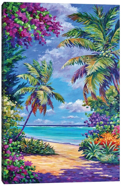 South Sound Colors Canvas Art Print - Palm Tree Art
