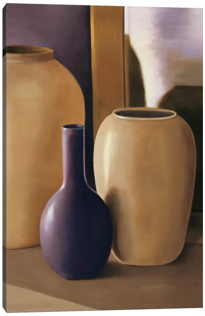 Shapes And Reflections II Canvas Art Print - Pottery Still Life