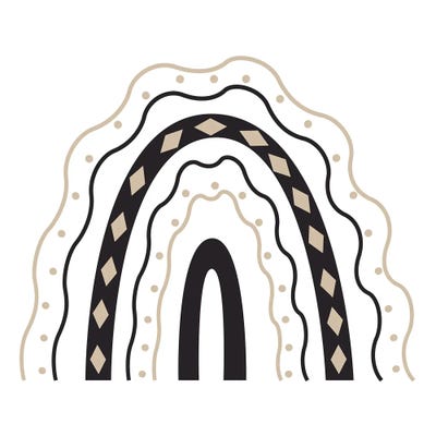 Boho Rainbow XXX by Art Mirano framed canvas print