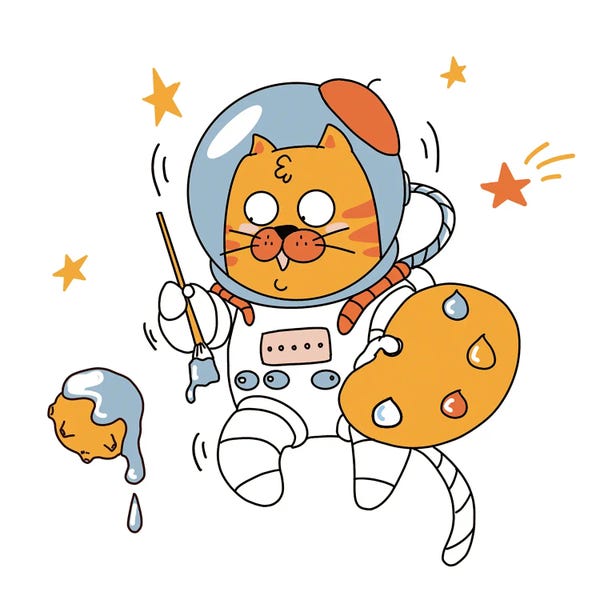 Art Mirano: Cat Cosmic Style by Art Mirano