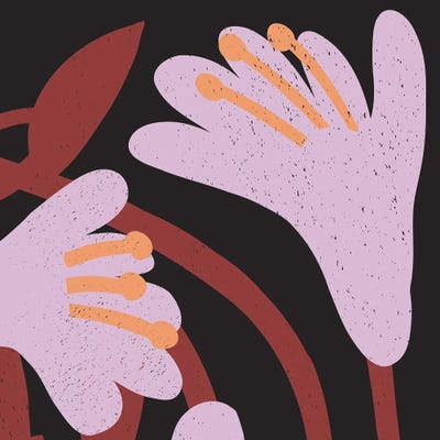 Minimalist Red Flowers II by Art Mirano canvas print