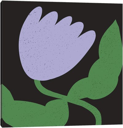 Minimalist Flower VIII Canvas Art Print - Purple Art