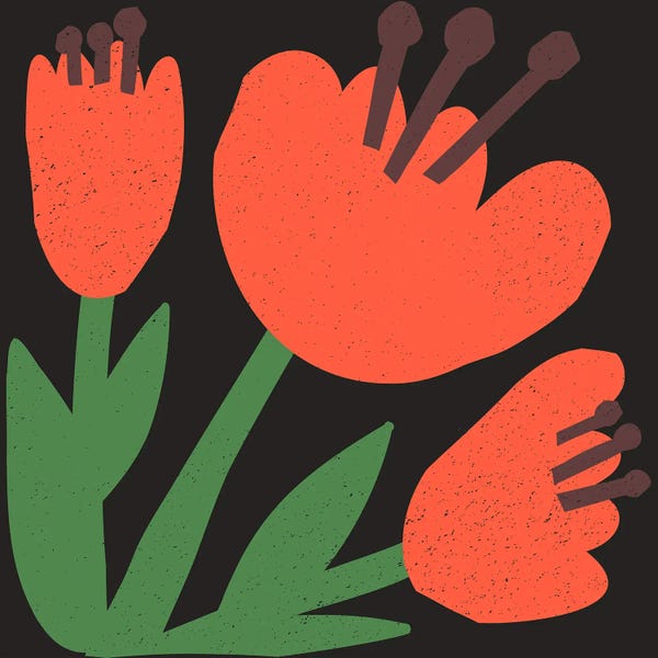 Minimalist Red Flowers XIII