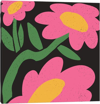 Minimalist Flowers XIV Canvas Art Print - Minimalist Nursery