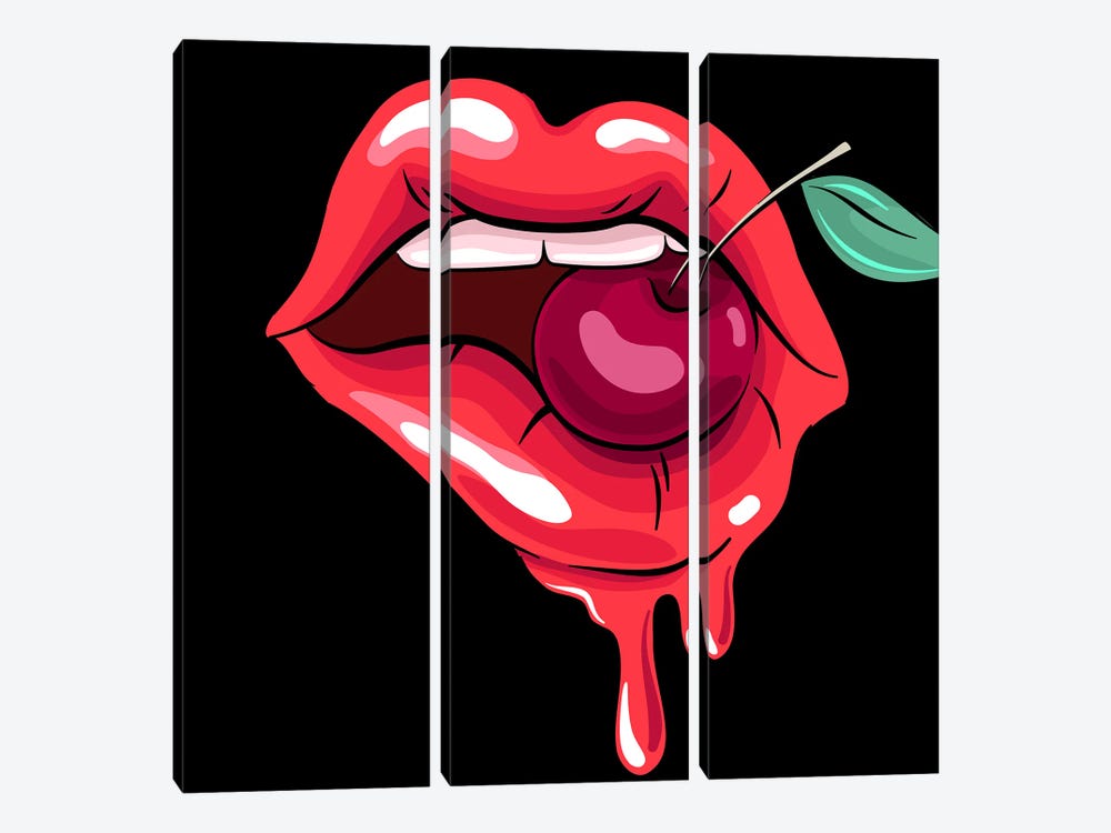 Cherry And Lips Art Print by Art Mirano | iCanvas