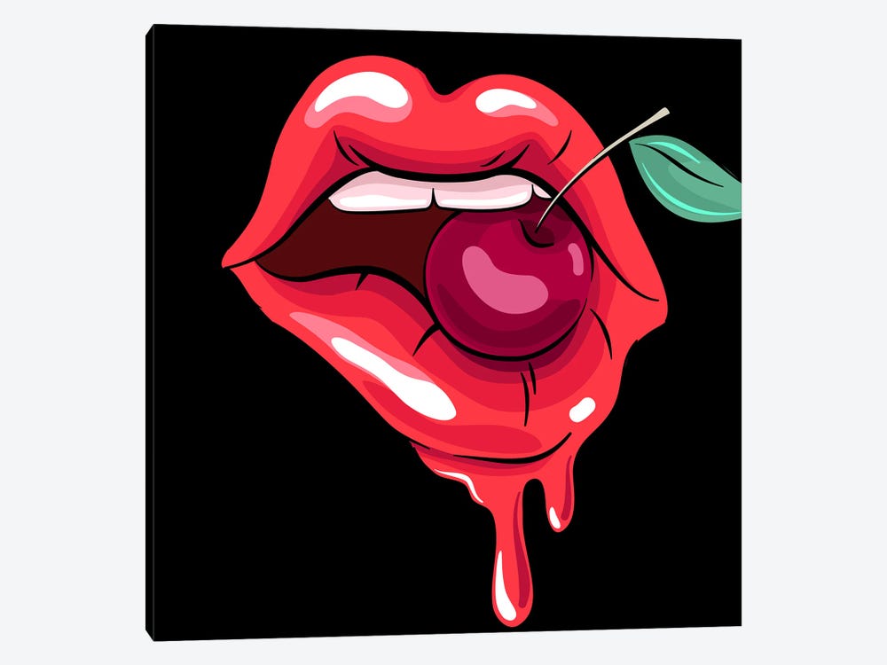 Cherry And Lips by Art Mirano 1-piece Canvas Print