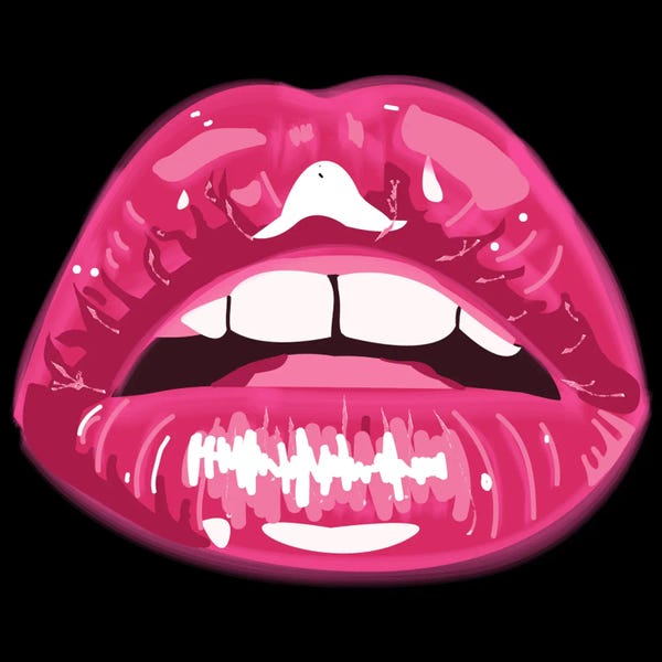 Lips: Pink Glitter Lipstick by Art Mirano