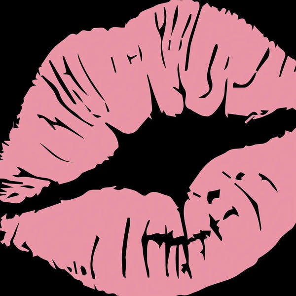 Lips: Pink Kiss by Art Mirano