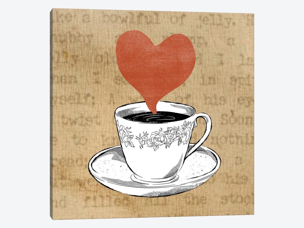 I Love Coffee by Art Mirano 1-piece Art Print