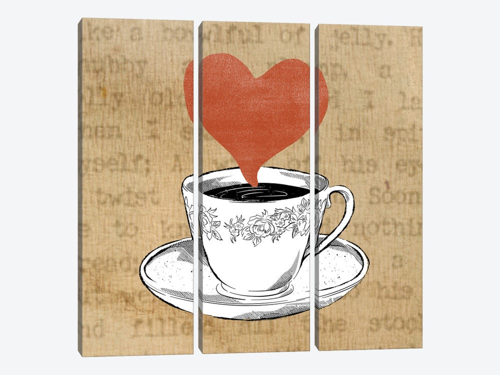 I Love Coffee by Art Mirano 3-piece Canvas Art Print