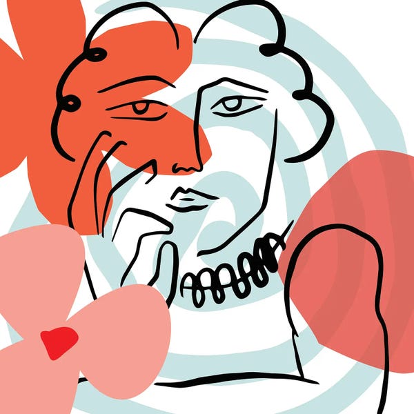 Dopamine Decor: Abstract Art Woman by Art Mirano