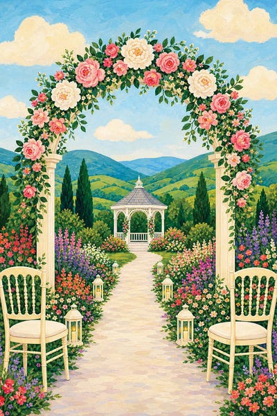 Art Mirano - Canvas Prints: Garden Wedding Arch by Art Mirano