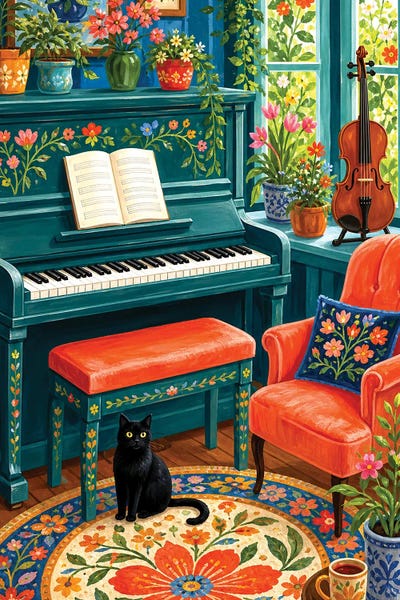 Art Mirano - Canvas Prints: Music Room by Art Mirano