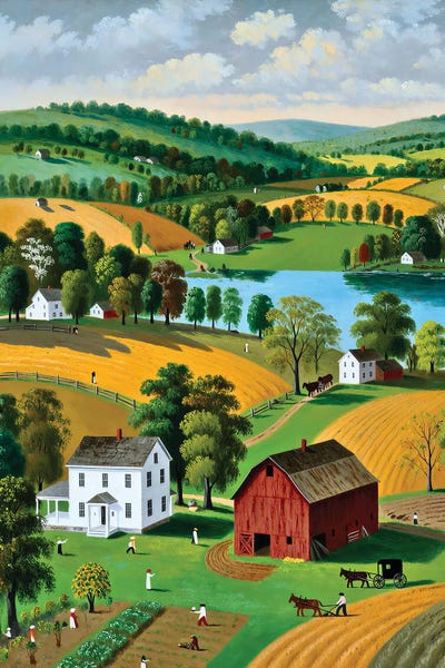 Art Mirano - Canvas Prints: Rolling Hills by Art Mirano
