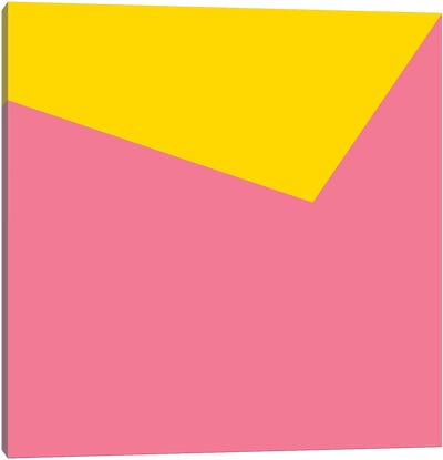 Mirra Pink Yellow Canvas Art Print - Purple Abstract Art