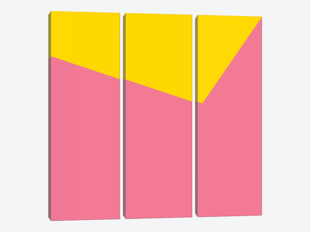 Mirra Pink Yellow by Art Mirano 3-piece Art Print