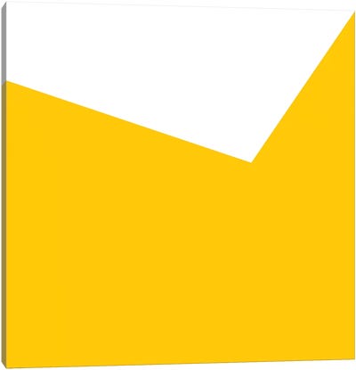 Mirra Yellow Canvas Art Print - White Art