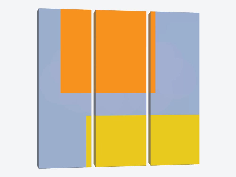 Orange Blue Yellow by Art Mirano 3-piece Canvas Artwork