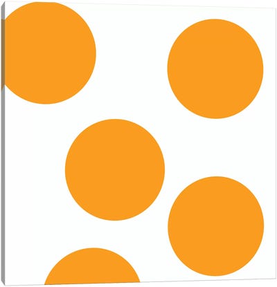 Orange Circles Canvas Art Print - Art Mirano