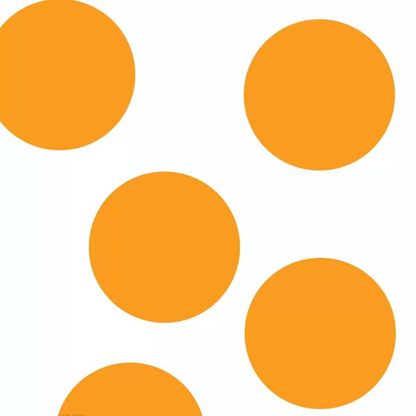 Art Mirano: Orange Circles by Art Mirano
