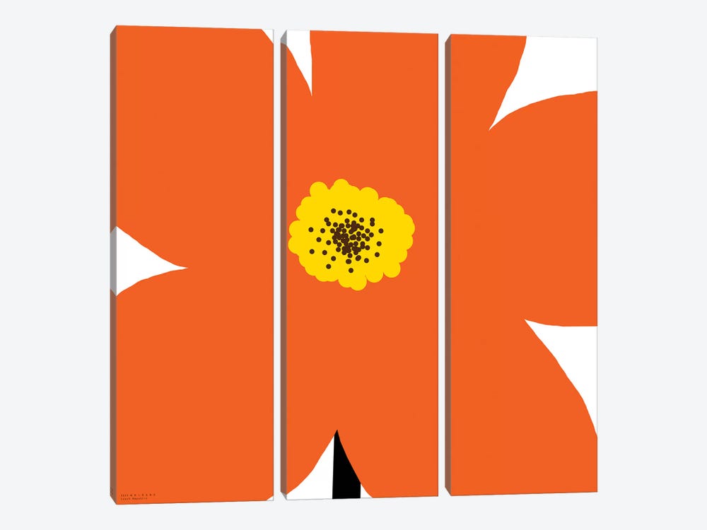 Orange Flower by Art Mirano 3-piece Art Print
