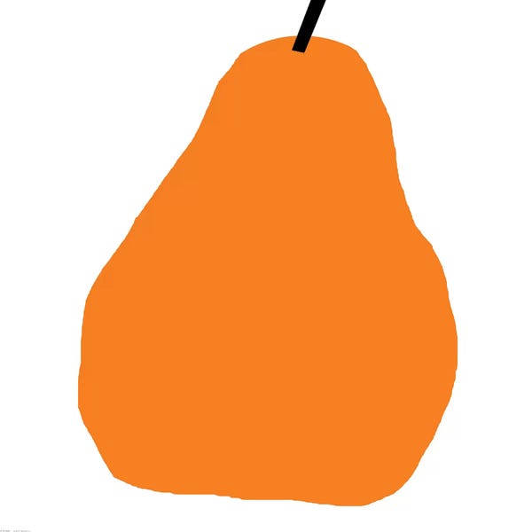 Art Mirano: Orange Pear by Art Mirano