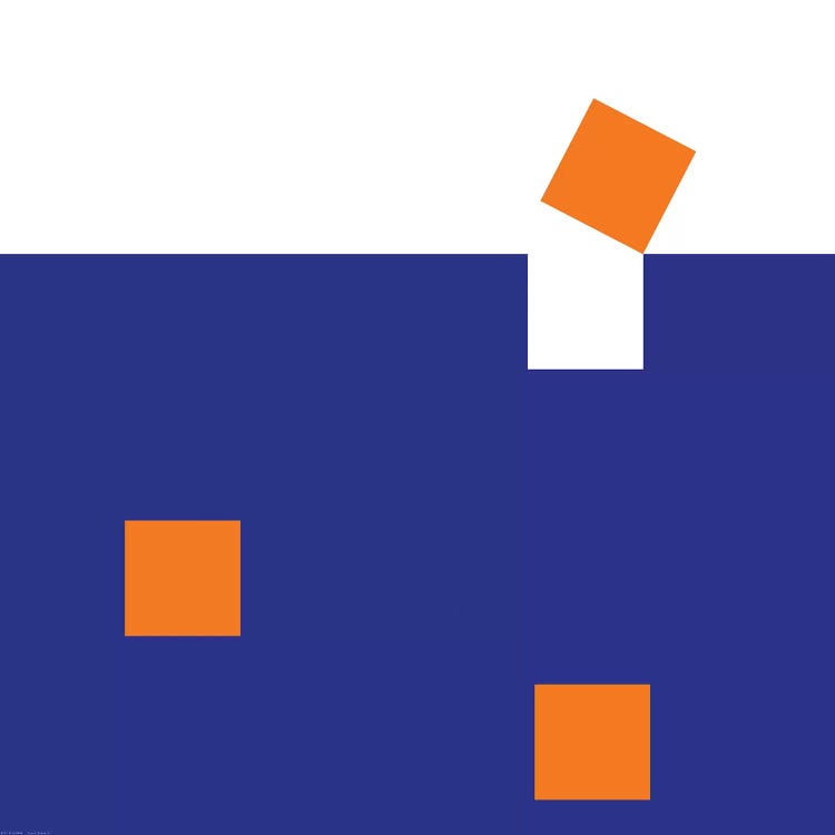 Orange Squares by Art Mirano wall art