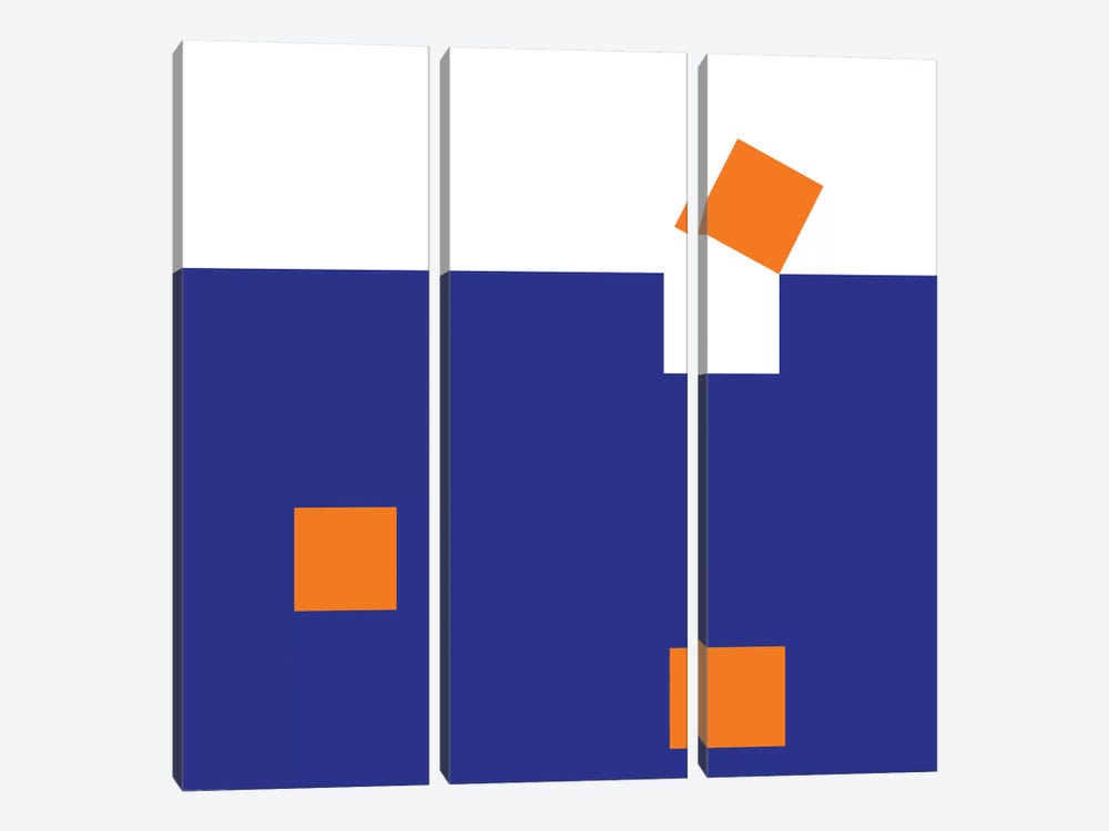 Orange Squares by Art Mirano 3-piece Art Print