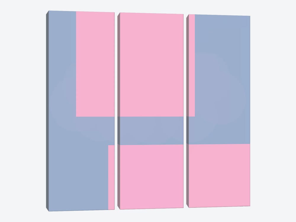 Pink Corners by Art Mirano 3-piece Canvas Artwork